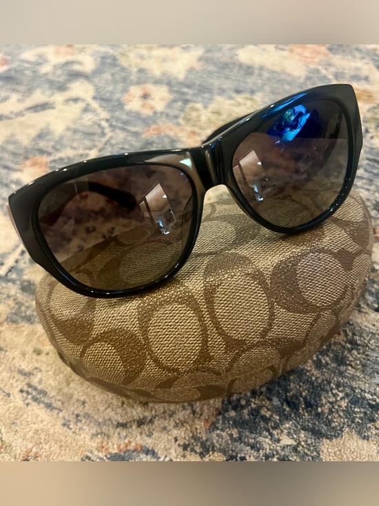 Coach Accessories - Coach Black Cat Eye Sunglasses with Brown Case